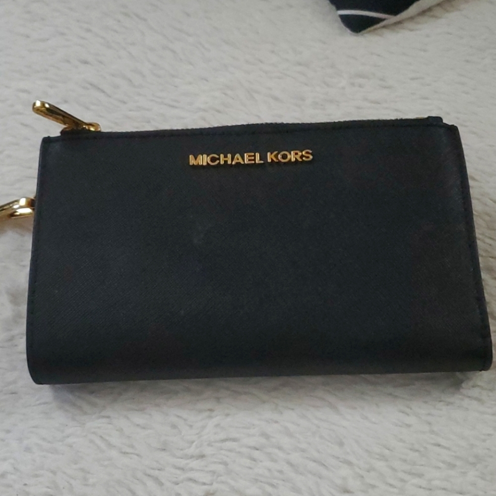 Michael Kors Jet Set Double Zip Wristlet black